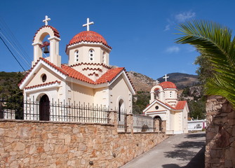 Fototapeta na wymiar Traditional Greek churches, Crete, Greece