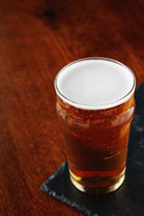 pint of beer in glass