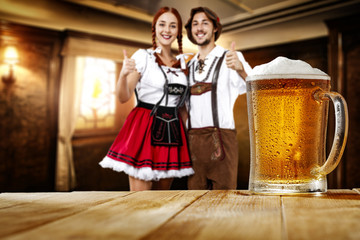 desk of free space and bavarian people 