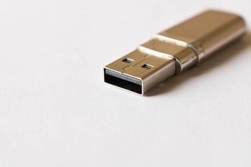 USB flash drive.  Isolated on white background