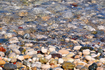 Stones and marbles on the beach, Turkey