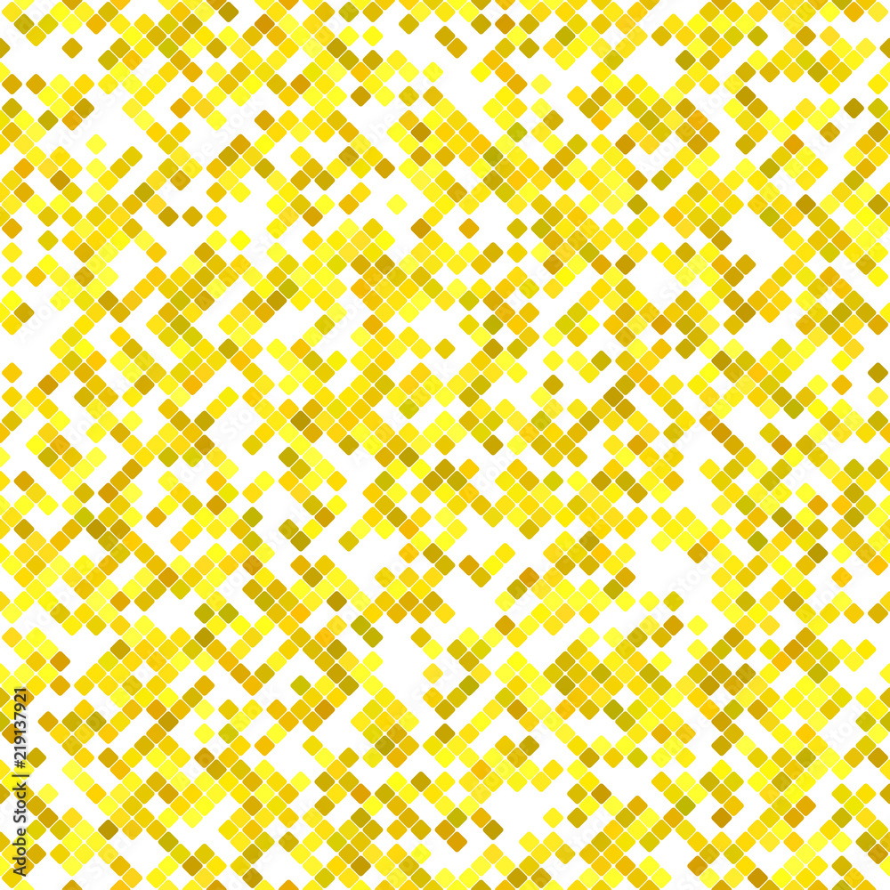 Poster Yellow seamless diagonal square pattern background design - vector graphic