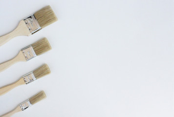 Paint brushes isolated on white