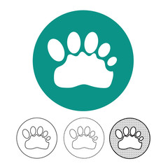 Animal footprint Icon Vector