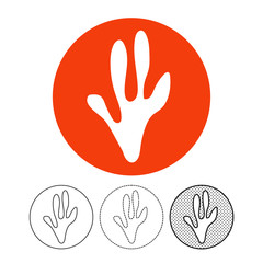 Animal footprint Icon Vector