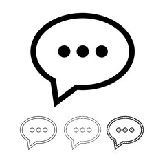  speech bubble chat vector icon