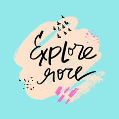 Cute simple scandinavian style lettering postcard and poster