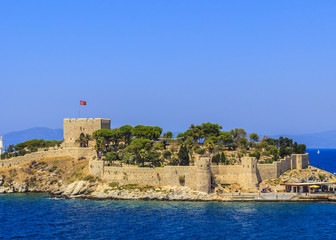 Guvercinada Castle, Kusadasi, Turkey