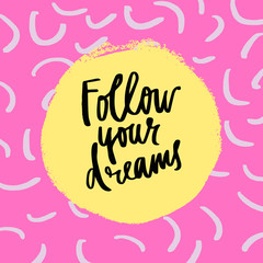 Cute simple scandinavian style lettering postcard and poster