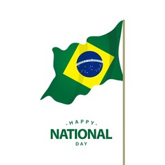Happy Brazil National Day Vector Template Design Illustration