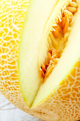 preparing fresh melon