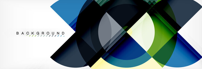 Vector circular geometric abstract background