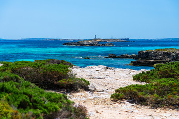 seascape with a lighthouse Ibiza, Spain