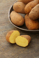 preparing fresh potatoes
