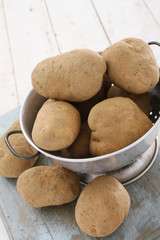preparing fresh potatoes
