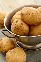 preparing fresh potatoes