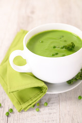 pea soup in bowl