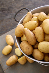 preparing fresh potatoes