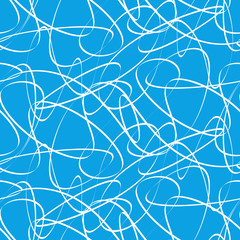 calligraphy repeated blue