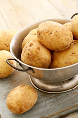 preparing fresh potatoes