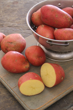 preparing fresh potatoes