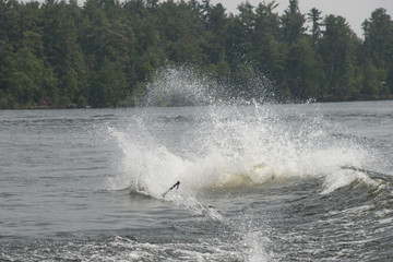 Water splashing in a lake, Lake of The Woods, Ontario, Canada
