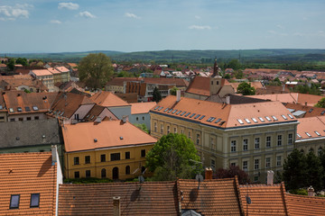 Old town in Mikulov, Moravia, Czech Republic