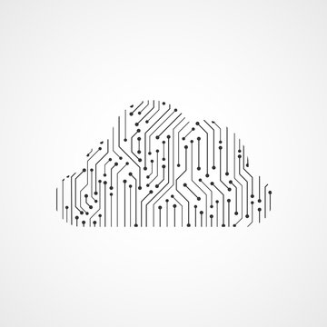recommend clip art: Cloud circuit board