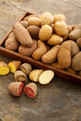 preparing fresh potatoes