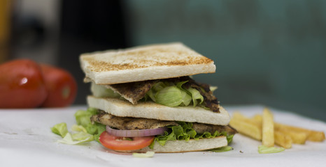 Sandwich making process- Food Photography