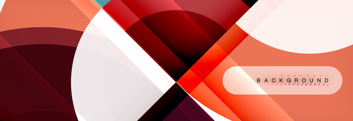 Obraz premium Vector circular geometric abstract background