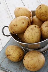 preparing fresh potatoes