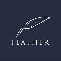 Feather Logo vector design concept, Law Firm Logo, Education Symbol logo template