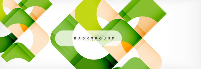 Obraz premium Colorful squares composition abstract banner. Illustration for business brochure or flyer, presentation and web design layout