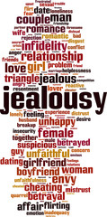 Jealousy word cloud