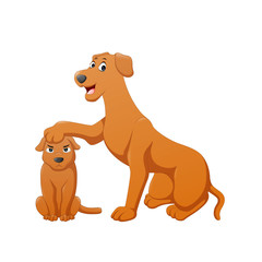 Naklejka premium cute dogs cartoon vector illustration