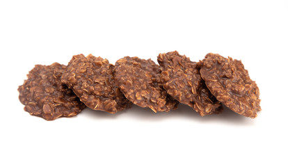 No Bake Chocolate Peanut Butter and Oat Cookies
