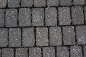 fragment of stone blocks of gray rectangular stones
