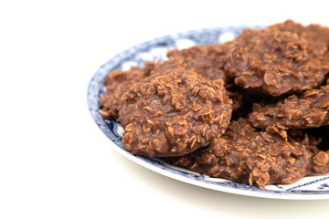 No Bake Chocolate Peanut Butter and Oat Cookies