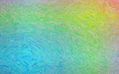 Beautiful abstract illustration of pink, green and blue Impasto with long brush strokes paint. Useful background for your design.