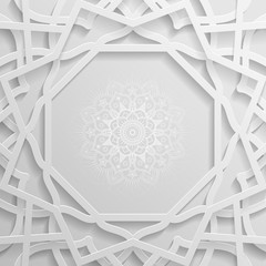 Islamic pattern vector background paper cut with geomteric pattern