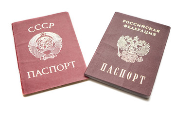 Soviet and Russian passports.