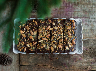 Brownies With Coffee And Almonds