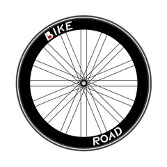 Fototapeta premium Road bike wheel illustration