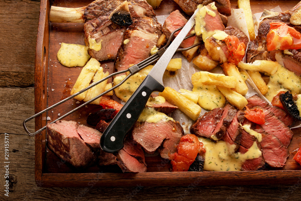 Canvas Prints plated steak dinner