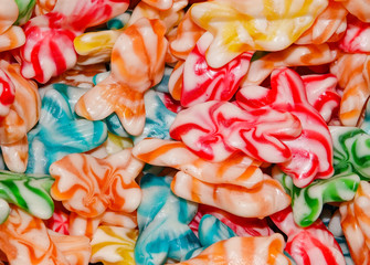 A colorful sugar candy mix