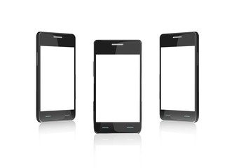 Smart phone (mobile phone) isolated on white background