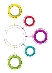 Empty business infographic template. Vector.