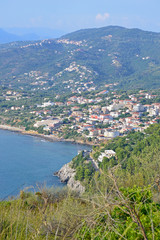 Fototapeta na wymiar Palinuro vista dal Promontorio di Capo Palinuro