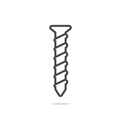 Screw line icon vector